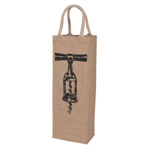 Sac fourre-tout de bouteille de vin en jute écologique de haute qualité avec taille et logo personnalisables-Sac cadeau promotionnel - Product Image 5