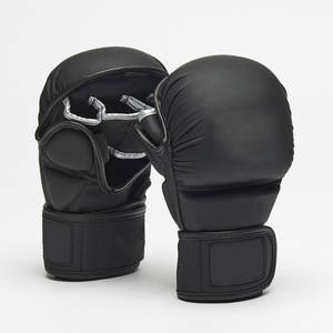 Guantes de MMA Duraderos de Medio Dedo con Agarre para las Manos, Material de PU para Entrenamiento Intenso, Sparring, Ejercicios de Gimnasio y Uso Deportivo - Product Image 2
