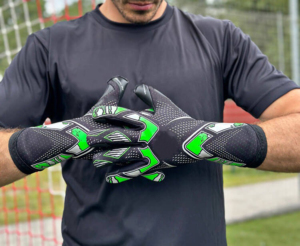 Gants de gardien de but professionnels de haute qualité, respirants, imperméables, en latex, avec sangle de poignet réglable, design à doigts complets pour le football - Product Image 5