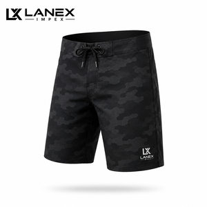 Men's Black Camo Board Shorts Quick Dry Stretch <b>Surf</b> Swim Trunks Custom Logo Beach Shorts Lightweight Water Sports Swimwear - Product Image 1