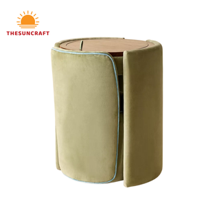 Juego de tocador de esquina moderno de primera calidad - Mesa de maquillaje de madera de roble con espejo y silla para niñas (Directo de fábrica) - Product Image 1