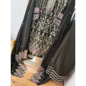 Hermoso conjunto de top-bottom bordado para mujer y Dupatta para fiestas - Product Image 5