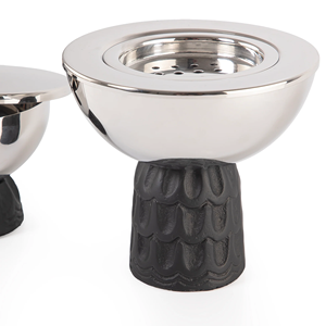 Quemador de incienso decorativo de acero inoxidable con diseño islámico moderno para difusión de fragancias, adecuado para espacios de mezquita. - Product Image 2