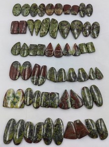 ผู้ค้าส่งพลอยแจสเปอร์เลือดมังกรธรรมชาติแบบคู่ทรงคาโบชอง - Product Image 4