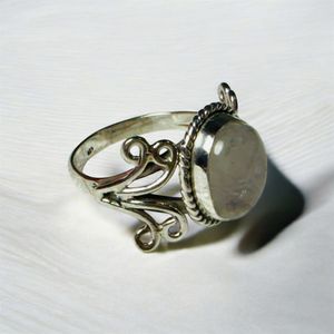 Wholesale Handmade Oval <b>Moonstone</b> <b>Ring</b> Women Floral Filigree Design Gemstone Jewelry Boho Vintage Style Krittika Jewelers - Product Image 2