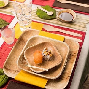 Premium Quality Event Serving <b>Plates</b> 10 Inches Square Palm Leaf <b>Plates</b> for Weddings and Banquet Pack of 25 Pieces for Outdoor - Product Image 4