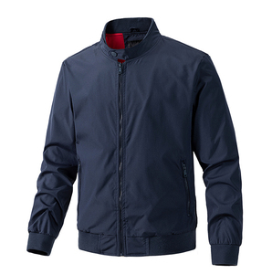 Blouson aviateur brodé pour homme, coupe ajustée, coupe-vent, réversible, grande taille, décontracté, avec fermeture éclair - Product Image 4