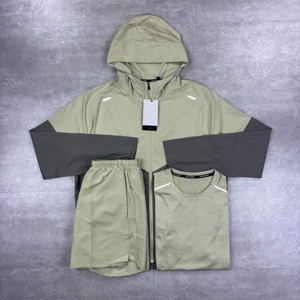 Veste anorak légère imperméable coupe-vent pour homme, double couche, respirante, séchage rapide, doublure en mesh, logo personnalisé, fitness, extérieur - Product Image 3