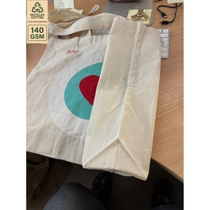 Sac fourre-tout de plage en coton avec logo personnalisé, 140 GSM, tissu naturel non laminé, 45x38x11cm, imprimé, réutilisable, vente en gros, OEM, ODM, marque privée - Product Image 2