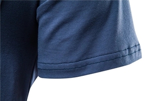 T-shirt décontracté à col en V boutonné pour homme, 100 % coton, écologique, respirant, doux, en jersey, à manches courtes, vente chaude, haute qualité, OEM - Product Image 3