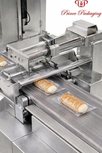 เครื่องบรรจุภัณฑ์แบบม้วนครีมอัตโนมัติชนิดไหลแนวนอนสำหรับผลิตภัณฑ์เบเกอรี่ - Product Image 2