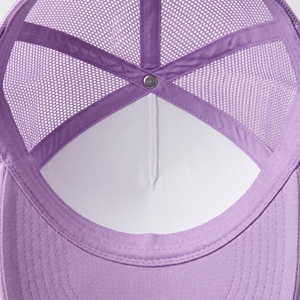 <b>Purple</b> White 5 Panel Mesh Trucker Cap Adjustable Unisex Embroidery Logo Baseball <b>Hat</b> for Outdoor Foam Trucker Headwear Custom - Product Image 5