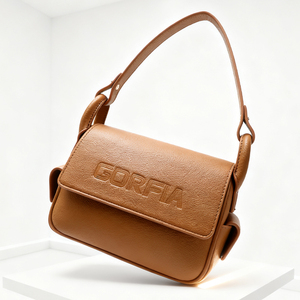 Bolso de Mano de Diseño para Mujer, con Logotipo en Relieve, Simple y Elegante, de Cuero PU Impermeable, con Correa de Hombro Desmontable - Product Image 3