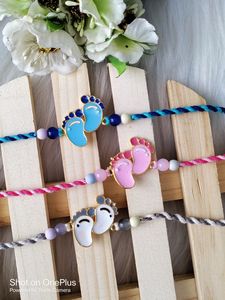 Rakhi personnalisé fait main pour frère et sœur, pour la fête de Raksha Bandhan, Rakhi de designer Kundan - Product Image 2