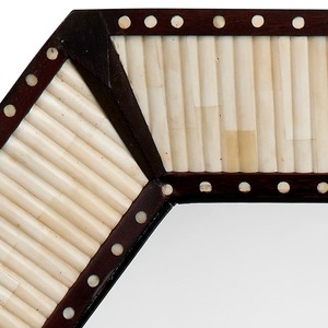 Stylish Octagonal Cane <b>Frame</b> Mirror With Wooden Finished Perfect For Natural And Contemporary Home Decor Wholesale From India - Product Image 2