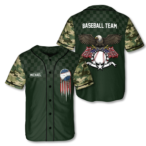 Maillot de baseball professionnel sur mesure grande taille, respirant, anti-transpiration, anti-bactérien, options de broderie par sublimation intégrale - Product Image 1