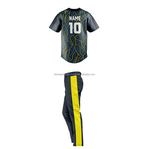 Personalizado Sublimado Nombre del equipo Logo Ropa de béisbol Uniforme Mujeres Hombres Camisetas de béisbol Diseño - Product Image 4