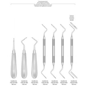 Élévateur de fragment de racine Heidbrink Premium 140 mm |   Élévateur d'apex angulaire en acier inoxydable pour extractions dentaires atraumatiques - Product Image 6