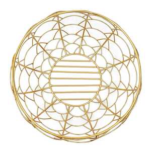 Cesta de Frutas Decorativa Redonda de Metal Chapado en Oro Multiusos, Elegante Frutero de Mesa, Organizador de Cestas de Regalo para Cocina - Product Image 2