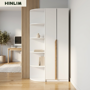 <b>Modern</b> White Corner <b>Shelf</b> 5-Tier MDF Bookcase Space Saving Living Room Furniture Home Office Display Rack Tall - Product Image 4