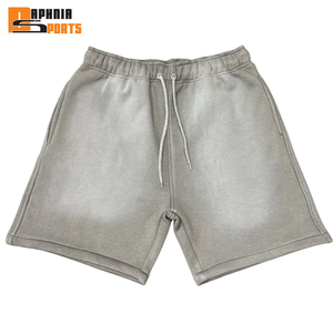 Pantalones Cortos de Algodón 100% para Hombre, con Cordón Ajustable, Estampado Serigrafiado, Lavado Ácido, Efecto Desgastado por el Sol, Ecológicos, de Lona Sólida, con Logotipo Personalizado OEM - Product Image 2