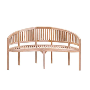 Un banc de jardin simple et moderne à trois places, adapté à une utilisation en extérieur, doté de pieds robustes et résistants à la décomposition. - Product Image 2