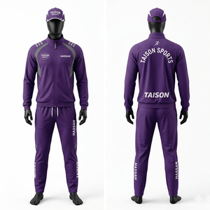 Traje Deportivo Premium de Poliéster y Elastano para Hombre, Color Beige, Corte Ajustado, Diseño de Paneles, Logotipo Personalizado con Transferencia Térmica - Product Image 6