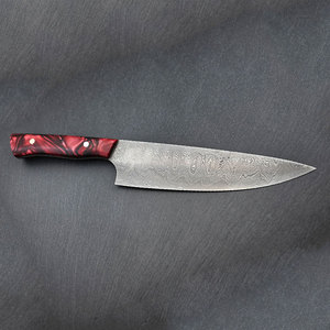 Couteau de chef en acier Damas de haute qualité, couteau de cuisine fait main, outil de cuisson professionnel, lame durable, poignée confortable pour les chefs - Product Image 1