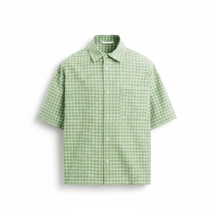 Camisa Casual de Manga Corta para Hombre, Transpirable, Estampada, Cuello Clásico, Tejido de Punto Regular de Spandex/Algodón, 180g, Un Solo Botón - Product Image 2