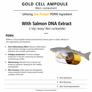 Ampolla Goldcell PDRN 5% Skin Booster, Suero de ADN de Salmón para Rostro, Hidratación Profunda, Reparación, Blanqueamiento, Esencia Iluminadora 5ml - Product Image 5