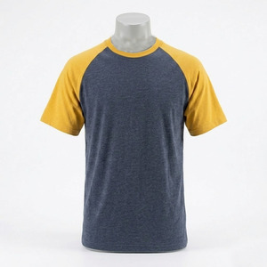 เสื้อยืดเบสบอลแขนสั้นผ้าคอตตอนหนา 200 กรัม ทรงปกติ สีพื้น คุณภาพสูง แบบ OEM สั่งทำสีได้ พร้อมโลโก้ - Product Image 6