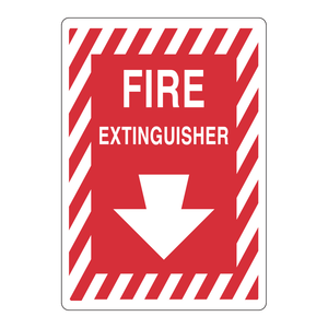 Panneau d'extincteur Brady - Marqueur de localisation de sécurité intérieur/extérieur en PVC/PC - Panneau d'avertissement - Product Image 1
