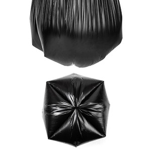 Sacs poubelles noirs en PE de qualité alimentaire, résistants à l'humidité, thermoscellables, imprimés en héliogravure, avec fermeture éclair supérieure, en rouleaux pour usage professionnel - Product Image 5