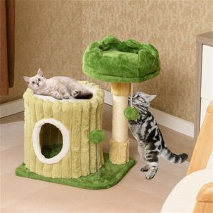 Apartment-Style <b>Cat</b> <b>Tree</b> with Sisal Grab Post and Shake Ball for <b>Small</b> Spaces - Product Image 4