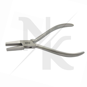 Pince à bec semi-concave lisse en acier inoxydable de haute qualité 130 mm avec ressort pour bijoux DIY, pêche, sertissage, finition mate, circlip - Product Image 4
