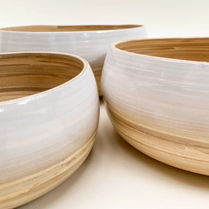 Wholesale Vietnam Custom <b>Pastel</b> Lacquer Spun Bamboo Bowl Eco-Friendly Round Fruit Salad Serving Bowl <b>Decorative</b> Tableware - Product Image 4