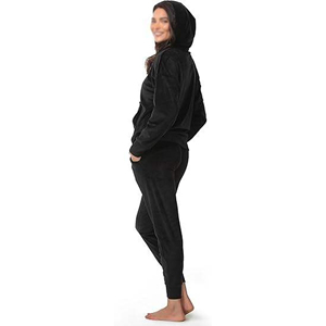 Ensemble de survêtement personnalisé de haute qualité pour femmes, 2 pièces, jogging en velours, tenue de jogging, sweat-shirt et pantalon de survêtement - Product Image 2