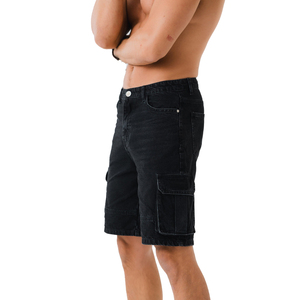 <b>Men</b> Heavy Washed Denim Shorts Cotton <b>Stretch</b> Distressed Casual Summer Jean Shorts Urban Fashion OEM Private Label Manufacturer - Product Image 5
