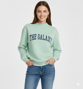 Chic Urban Women's Winter Knitted Oversized Mockneck <b>Top</b> with Regular Length Structured Comfortable Fit and Front Logo - Product Image 1