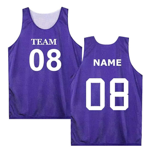 <b>Purple</b> Unisex Mesh Basketball Jersey Team 08 Custom Name Sublimated Print Breathable Sleeveless <b>Tank</b> <b>Top</b> All Seasons Adult - Product Image 1