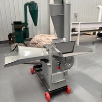 Broyeur à marteaux électrique à double entrée pour le maïs, le blé et la pulpe de riz, machine de traitement des aliments pour animaux