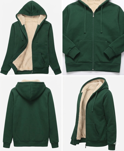Women Cotton Fleece Tracksuit <b>Set</b> Zip Up Hoodie and Jogger <b>Set</b> Warm Winter Streetwear Breathable <b>Two</b> <b>Piece</b> Outfit Custom OEM ODM - Product Image 3