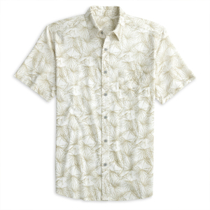 เสื้อเชิ้ตฮาวายฤดูร้อนสำหรับผู้ชาย ผ้าลินินผสมฝ้าย แขนสั้น ลายดอกไม้สไตล์วินเทจสั่งทำได้ - Product Image 3