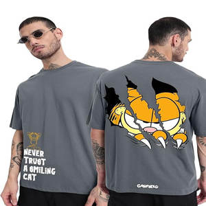 Nueva camiseta informal de moda para hombre, camiseta de manga corta holgada con cuello redondo y estampado Multicolor - Product Image 5