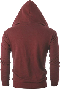 Sudadera con Capucha y Cremallera para Hombre, Color Sólido, Corte Ajustado, Estilo Casual, Tejido de Punto para Otoño, 100% Algodón, Producción Harry Johnson - Product Image 2