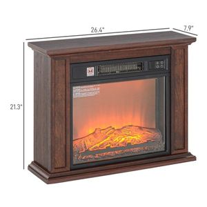 Caminetto Elettrico Moderno con Telecomando, Fiamma LED, Design in Vetro e Acciaio per Casa, Hotel e Camper - Product Image 2