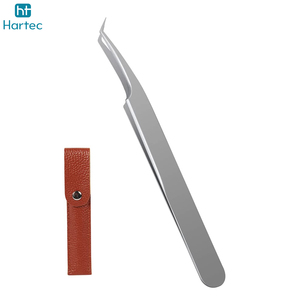 Top Trendy Eyelash Tweezers for Extensions Eyelashes Curved Pointed Fiber Tips Best Quality Product Eyelash Extension Tweezers - Product Image 2