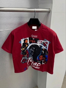 Nouveau T-shirt graphique surdimensionné court personnalisé pour femme 2026, 100 % coton, style vintage streetwear, coupe carrée, OEM ODM - Product Image 4