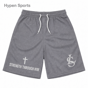 Shorts cargo pour hommes, design personnalisé, style streetwear, imprimés, pour le travail en extérieur, en coton, avec empiècements en maille, effet vintage et délavé à l'acide - Product Image 4