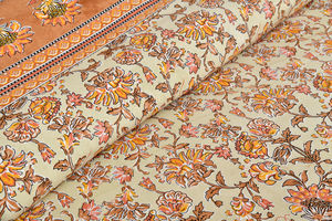 Drap plat en coton imprimé de Jaipur, 200 fils, toutes saisons, écologique, doux pour la peau, taille complète - Product Image 4